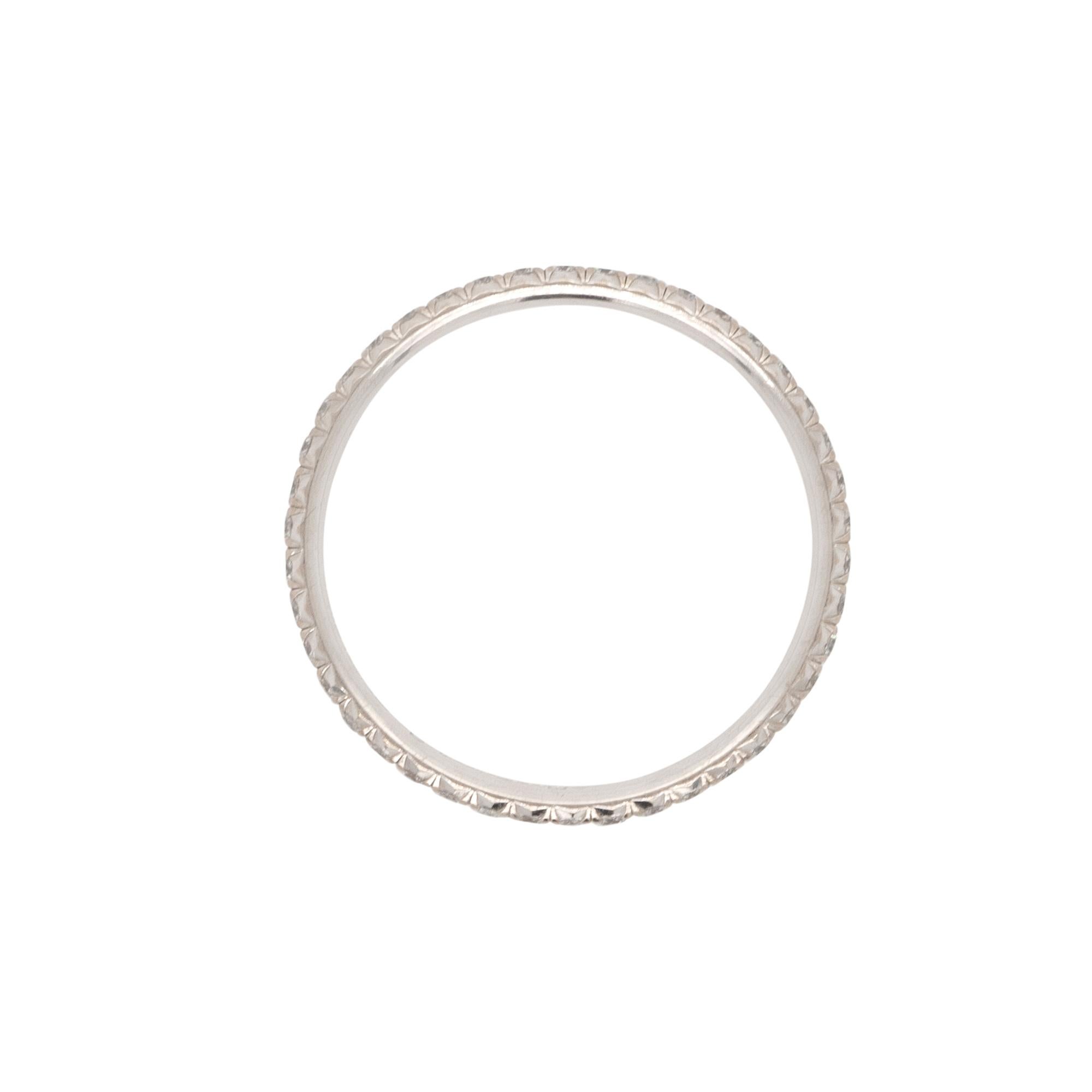 Fascia impilabile con diamanti in oro bianco 18k di Tiffany & Co. in vendita 4