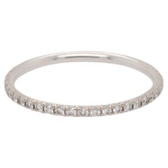 Tiffany & Co. 18k Weißgold Diamant Stapelbares Band