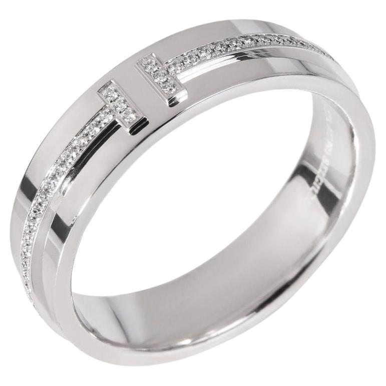 Tiffany and Co. Frank Gehry White Gold and Diamond Torque Ring at