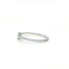 Tiffany & Co. 18K Weißgold Diamant T Ring