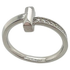 Tiffany & Co Anillo T de Diamantes en Oro Blanco de 18k