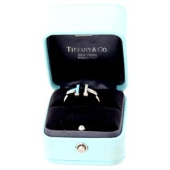 Tiffany & Co 18K White Gold Diamond T-Wire Ring