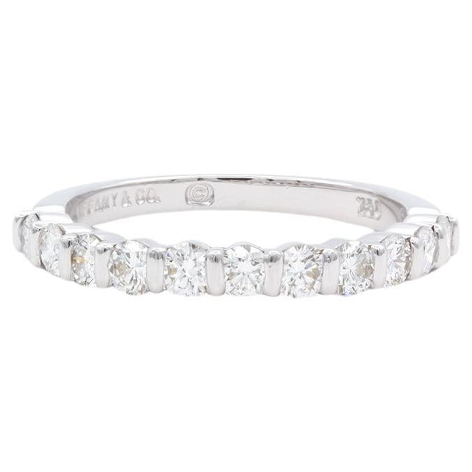 Tiffany & Co. 18k Weißgold & Diamant Tiffany Diamant-Hochzeitsring 2,75 mm