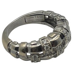 Tiffany & Co. 18k White Gold Diamond Vannerie Ring
