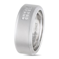 Tiffany & Co. 18K White Gold Diamond Wide Band Ring