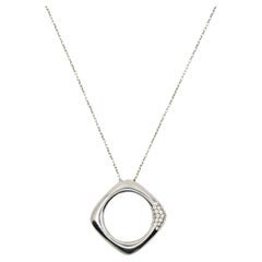Collar Colgante Cuadrado Diamantes Oro Blanco 18K Tiffany & Co.