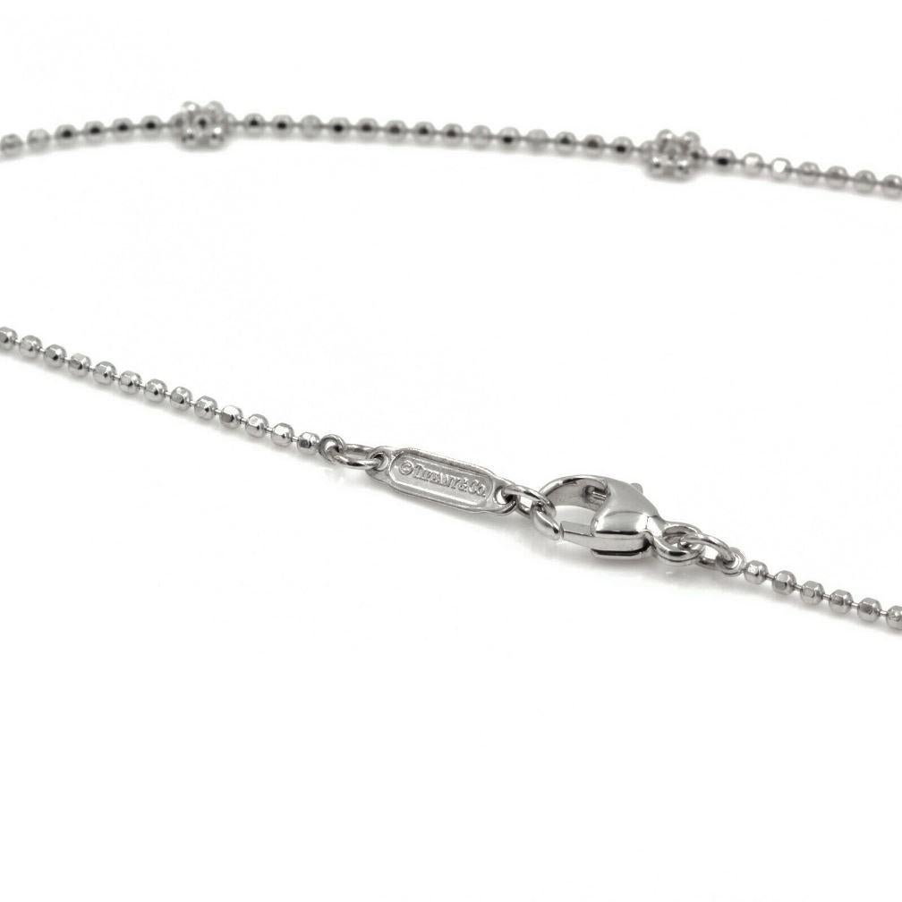 TIFFANY & Co. 18K White Gold Fringe Pendant Necklace For Sale 4