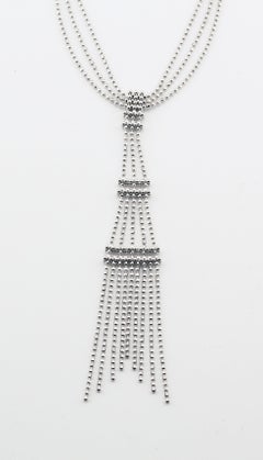 Tiffany & Co. 18k White Gold Fringe Tassel Necklace