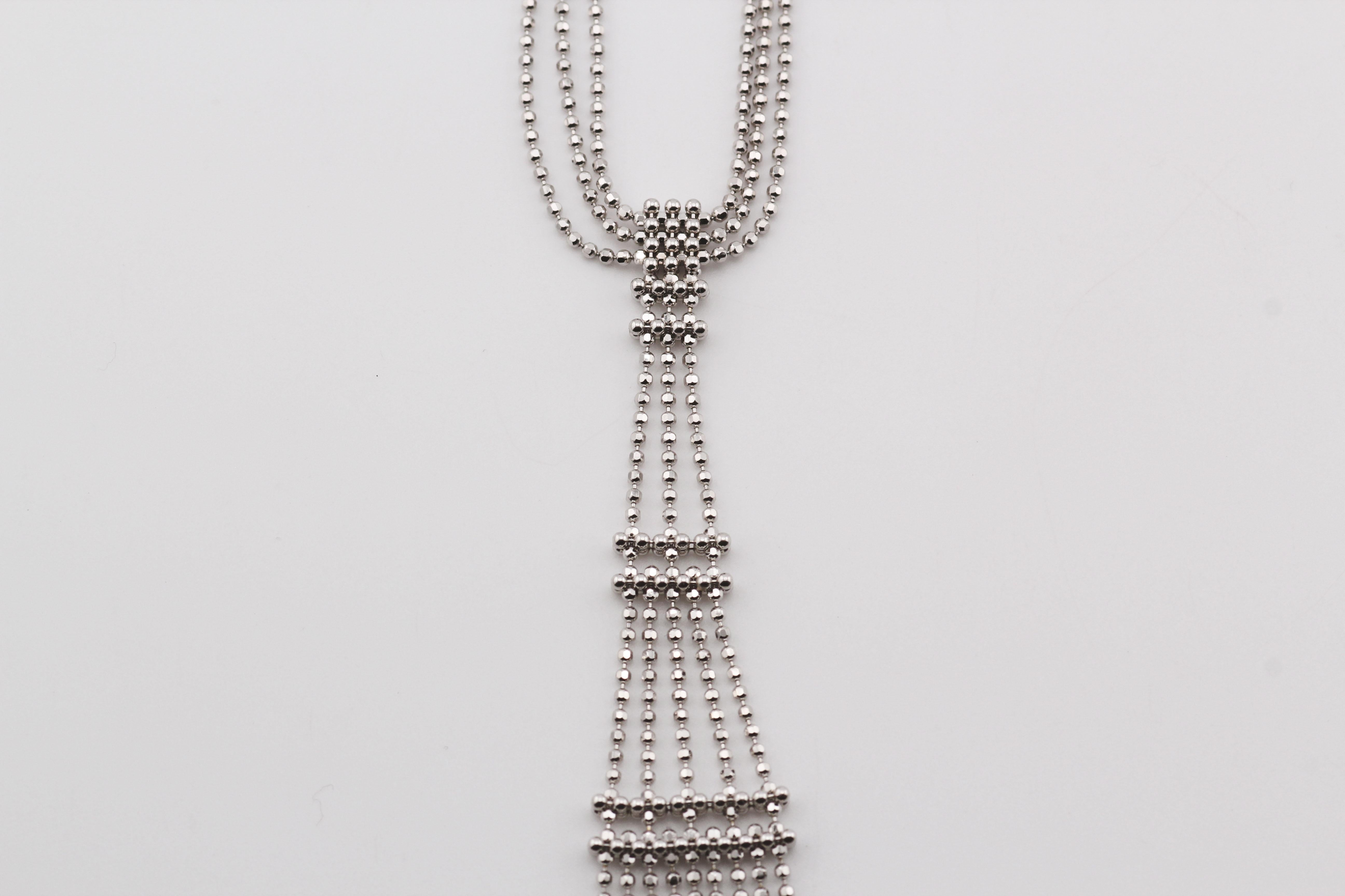Donna Collana con frange di Tiffany & Co. in oro bianco 18k in vendita
