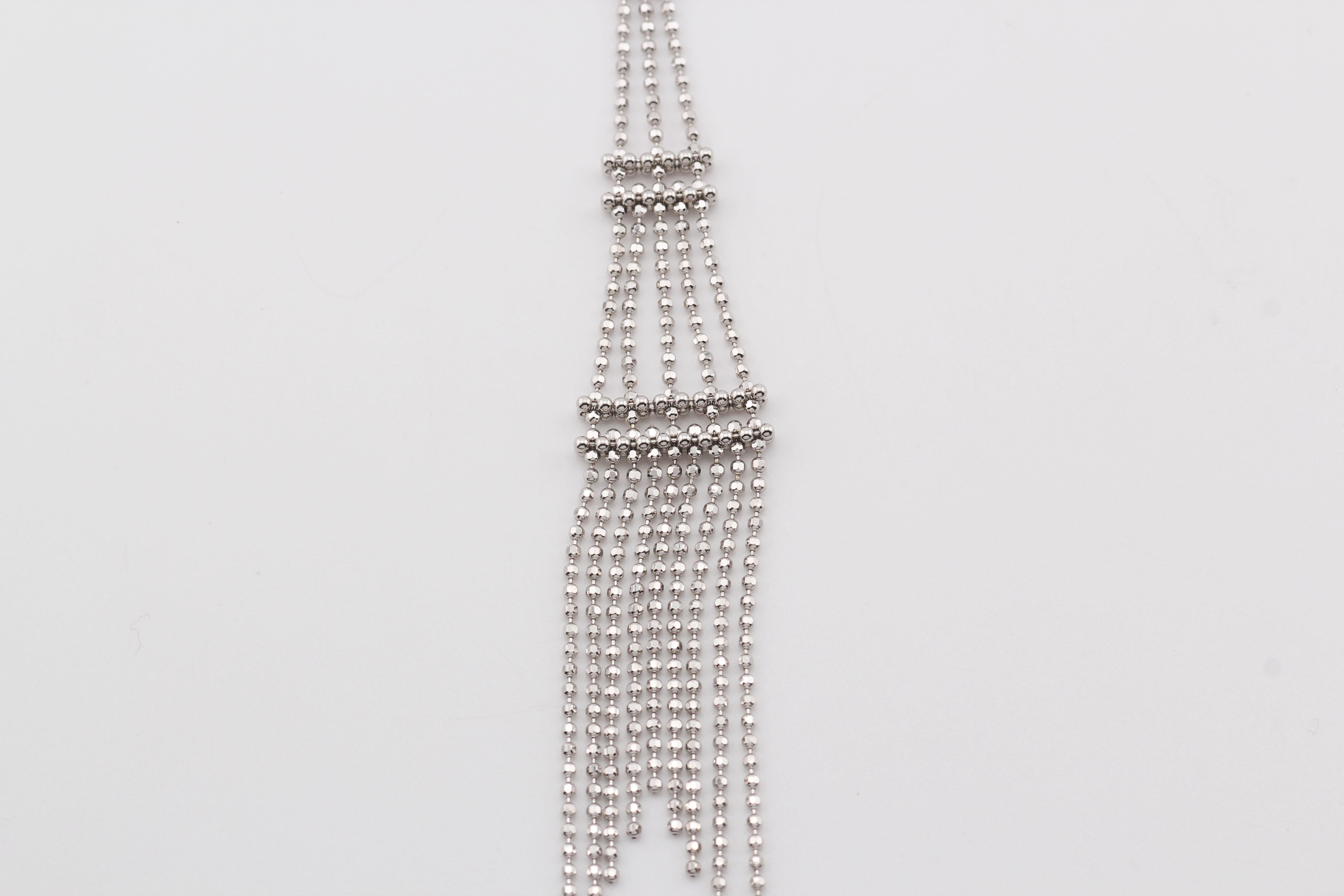 Collana con frange di Tiffany & Co. in oro bianco 18k in vendita 1
