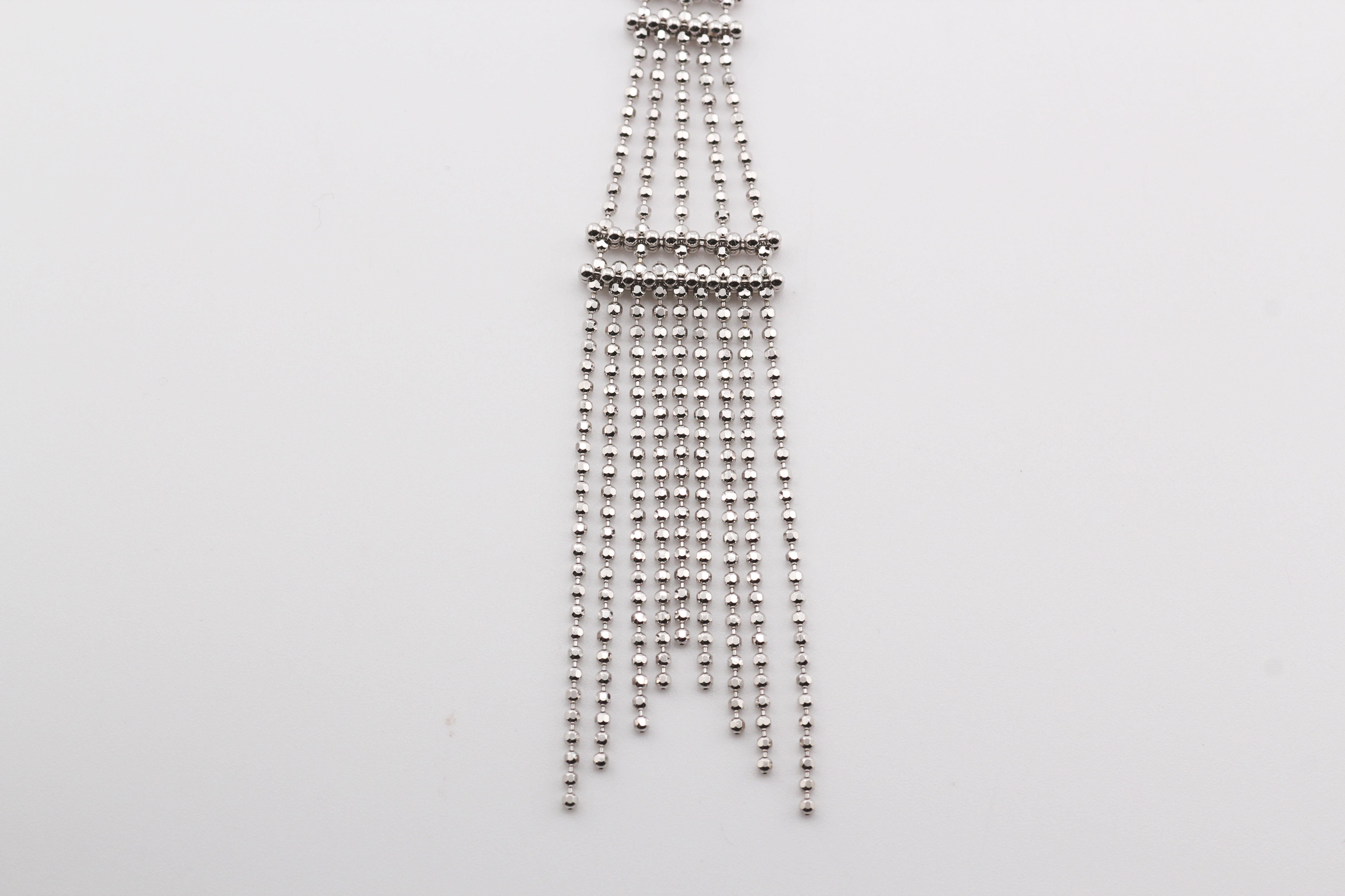 Collana con frange di Tiffany & Co. in oro bianco 18k in vendita 2