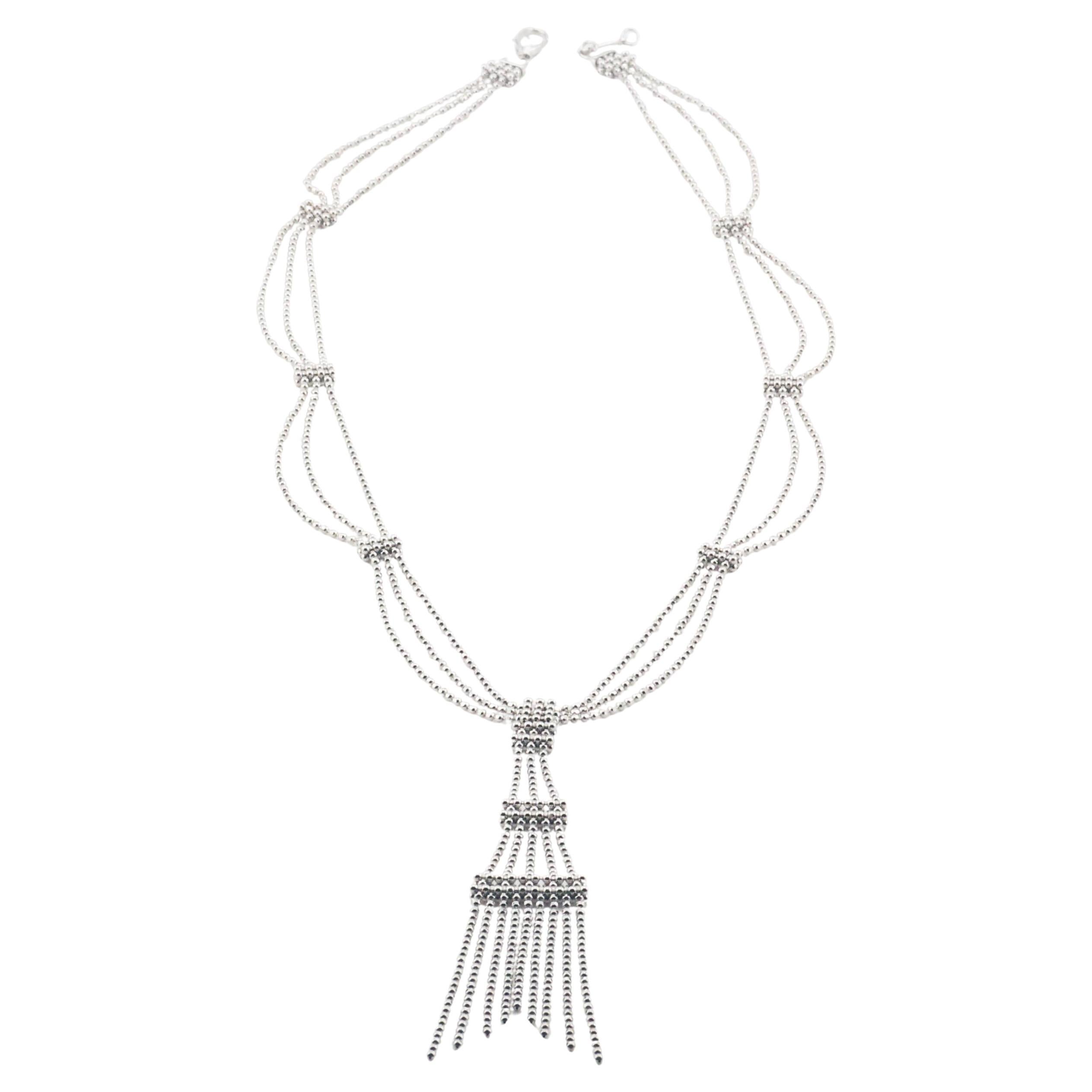 Tiffany & Co. 18k White Gold Fringe Tassel Necklace