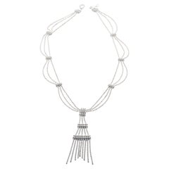 Tiffany & Co. 18k White Gold Fringe Tassel Necklace