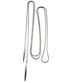 Tiffany & Co. 18K White Gold Long Feather Lariat Necklace #20997