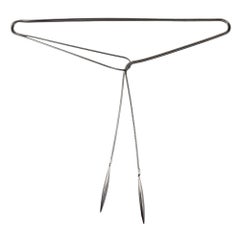 Tiffany & Co. Collar lazo largo de plumas de oro blanco de 18 quilates #20997