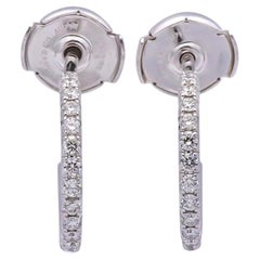Tiffany & Co. 18K White Gold Metro .30ct Diamond Hoop Earrings, Small