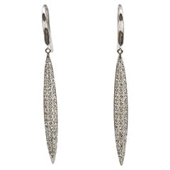 Tiffany & Co. 18k White Gold Pave Diamond Drop Earrings