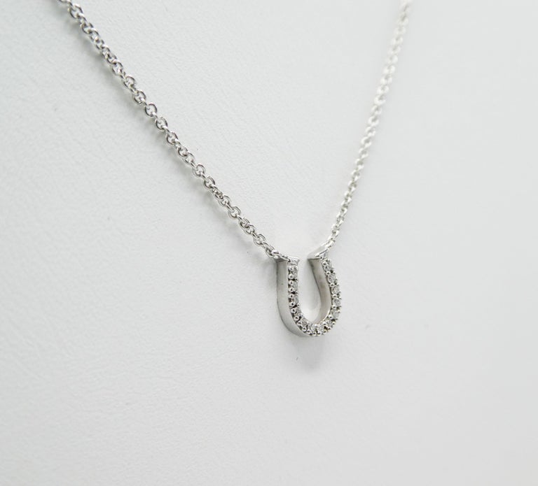 Sterling Silver Horse Head in Horseshoe Necklace