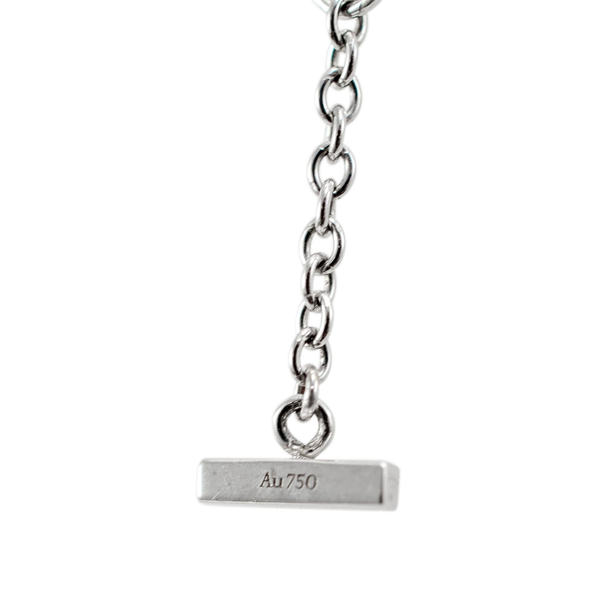 Tiffany & Co. 18 Karat Weißgold Pave Diamant T Smile Mini-Gliederarmband mit Diamanten 1