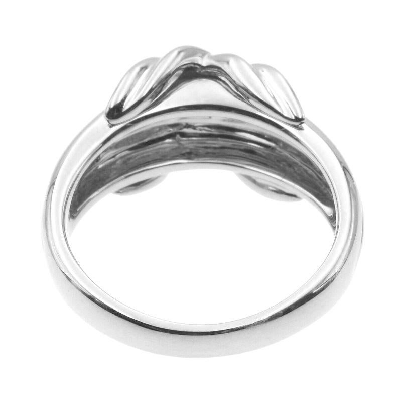 Women's TIFFANY & Co. 18K White Gold Signature X Ring 6 For Sale
