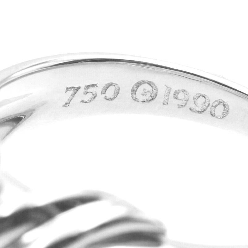 TIFFANY & Co. 18K White Gold Signature X Ring 6 For Sale 2