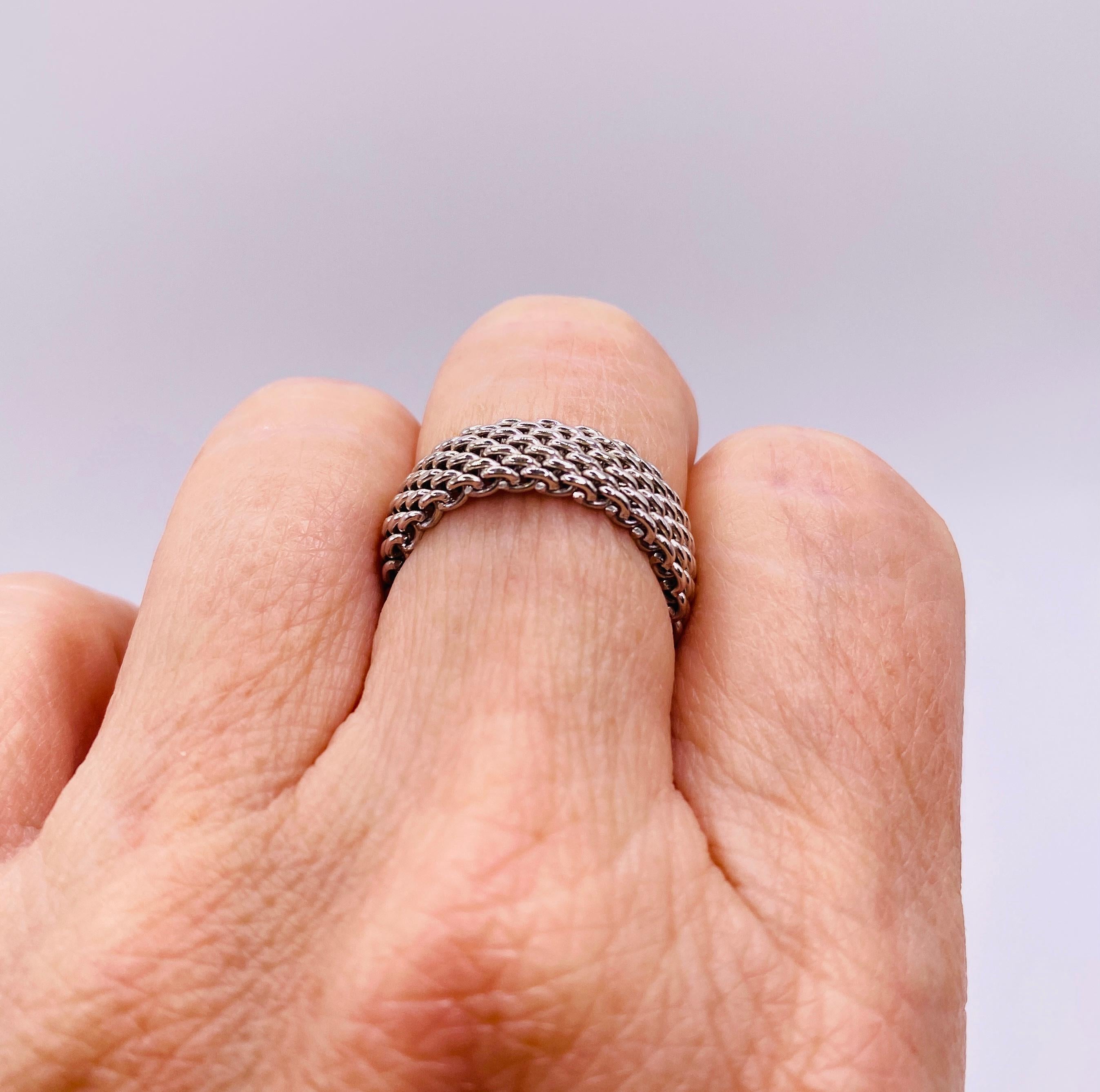 tiffany somerset mesh ring