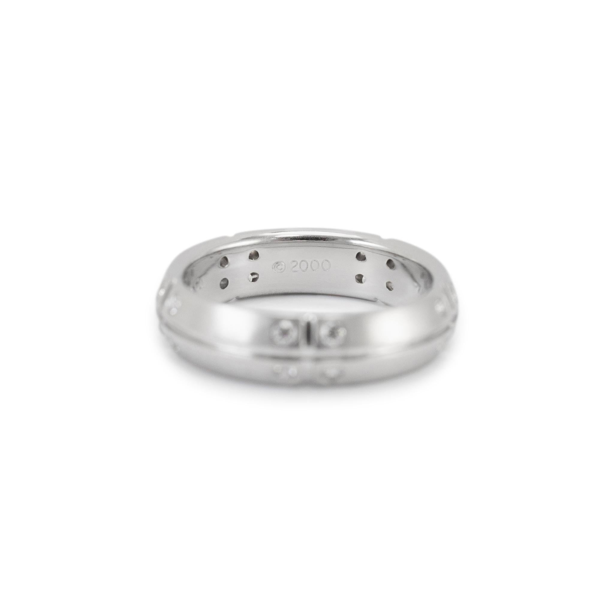 Tiffany & Co., bague Stre America en or blanc 18 carats et diamants en vente 1