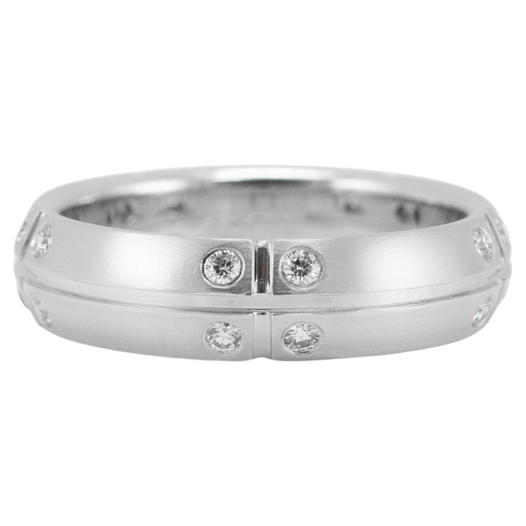 Tiffany & Co. 18 Karat Weißgold Streamerica Diamantring mit Diamanten