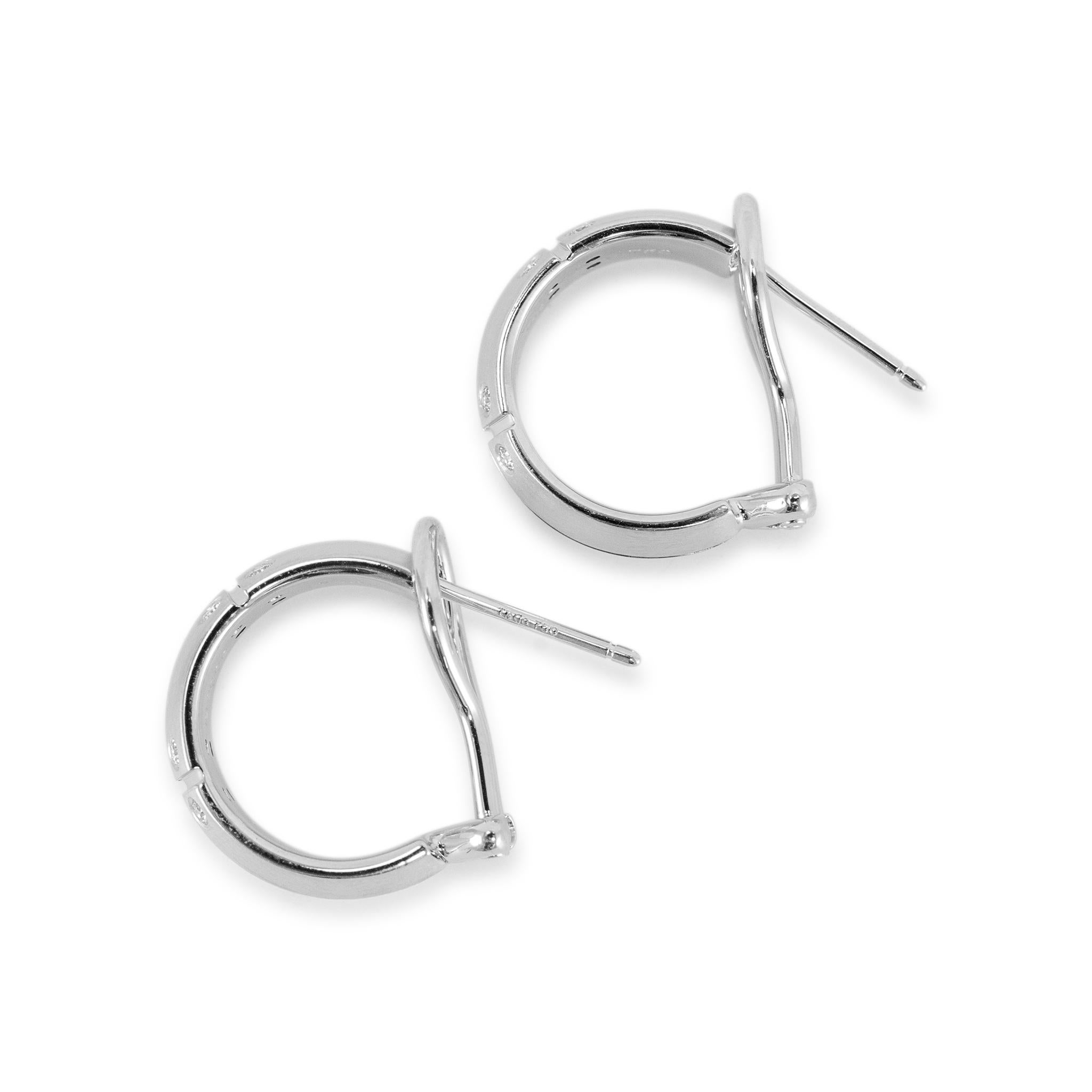 Donna Tiffany & Co. Orecchini a cerchio con diamanti Streamerica in oro bianco 18 carati in vendita
