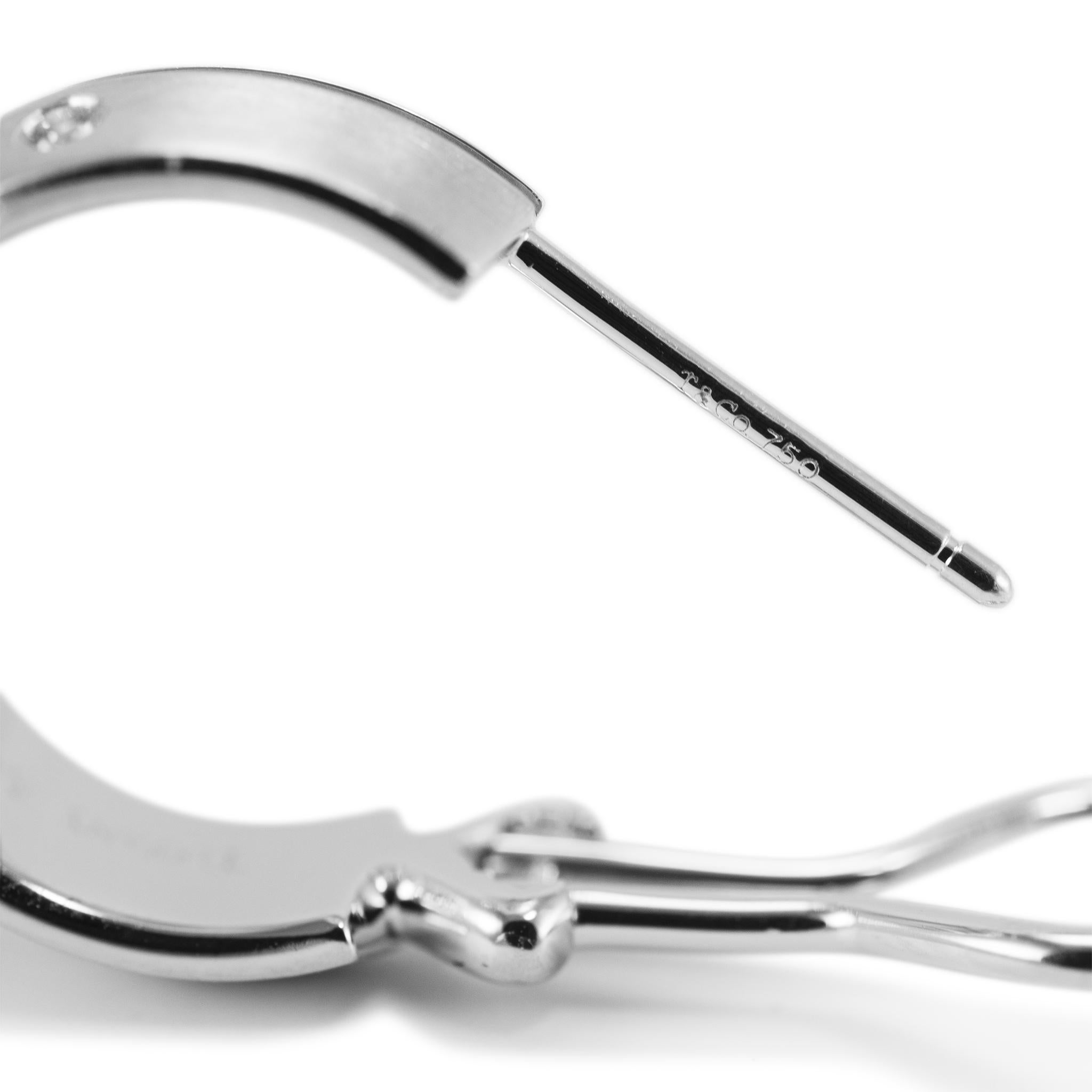 Tiffany & Co. Orecchini a cerchio con diamanti Streamerica in oro bianco 18 carati in vendita 1