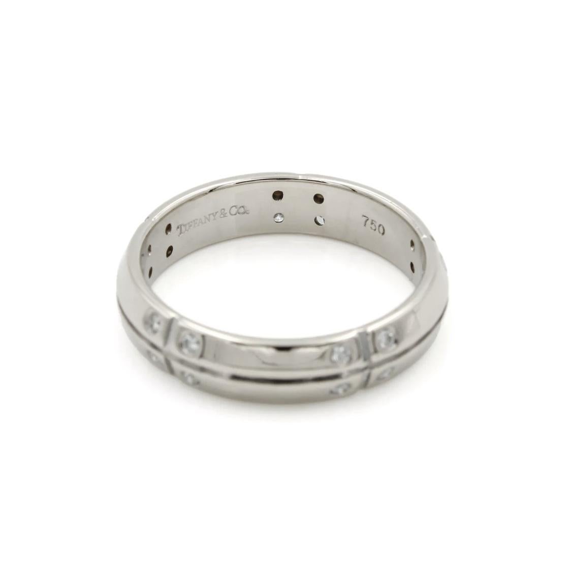 TIFFANY & Co. 18K White Gold Streamerica Diamond Ring 9.5 For Sale 3