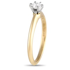 Tiffany & Co. 18K Yellow Gold 0.21ct Diamond Ring