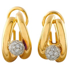 Pendientes de Tiffany & Co. de oro amarillo de 18 quilates con diamantes de 0,40 ct, modelo TI14-070926