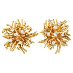Ohrringe aus 18 Karat Gelbgold mit 0,50 Karat Diamant im Seeuhrschliff von Tiffany &amp; Co.