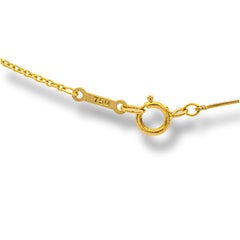 Tiffany & Co. 18K Yellow Gold .08ct Peretti Bezel Pendant Necklace