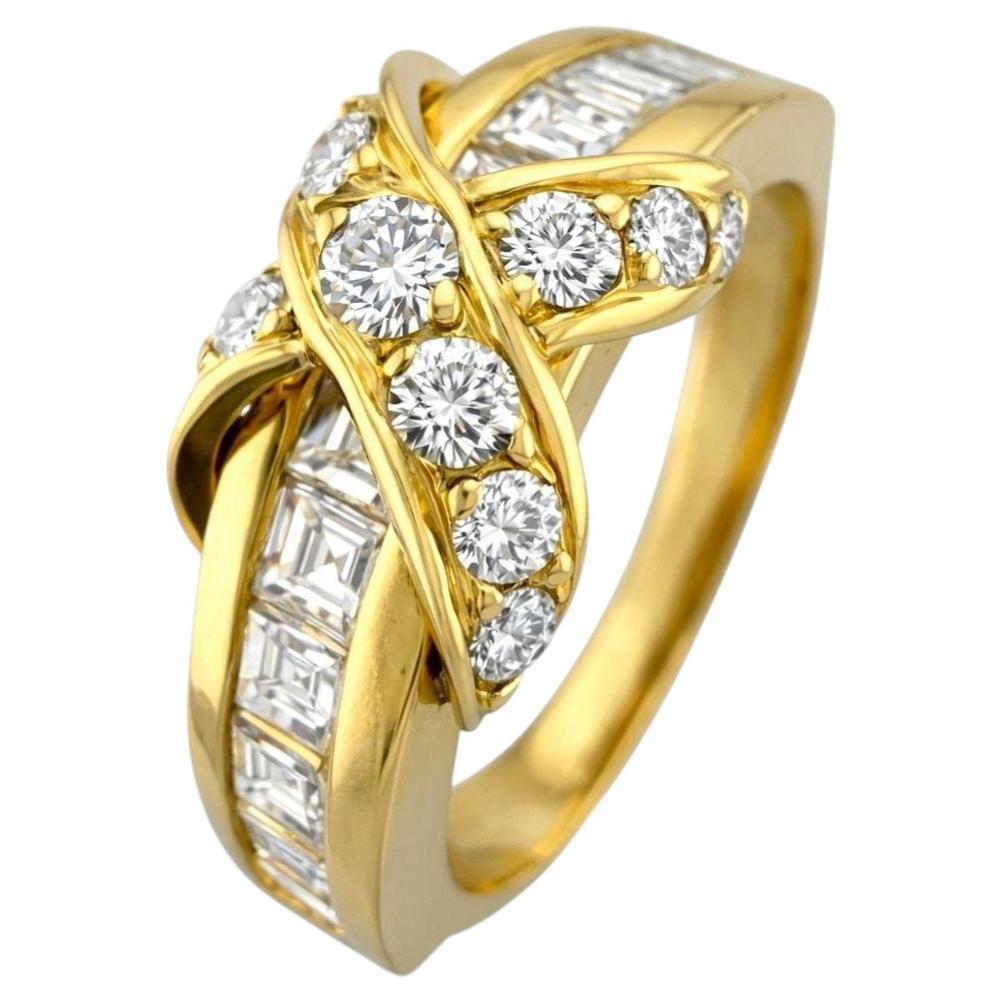 Anello con diamante da 1,5 carati in oro giallo 18 carati di Tiffany & Co.