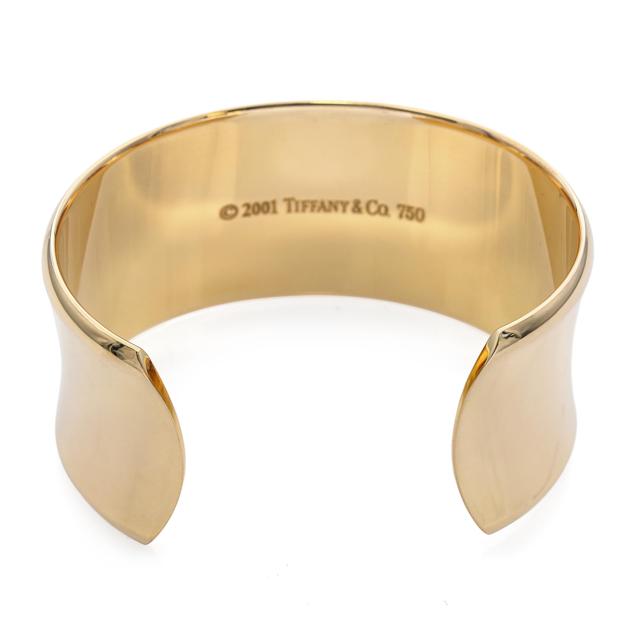 Tiffany & Co 18k Yellow Gold 1837 Wide Cuff Bracelet en venta 2