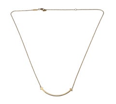 Tiffany & Co. 18K Yellow Gold 18K Yellow Gold T Smile Pendant Necklace #25239