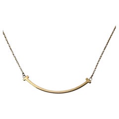 Tiffany & Co. 18K Yellow Gold 18K Yellow Gold T Smile Pendant Necklace #25239