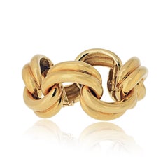 Tiffany & Co. 18K Yellow Gold 1970's Open Link Drapes Bracelet