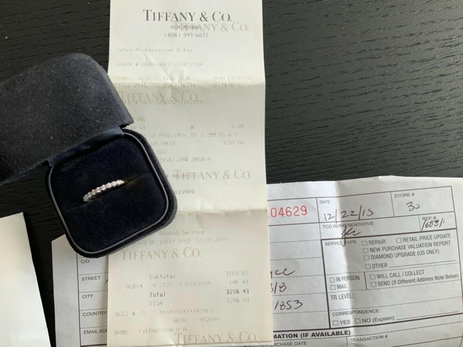 Tiffany & Co. 18 Karat Yellow Gold Embrace Diamond Eternity Ring .23 Carat G VS1 1
