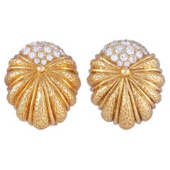 Tiffany & Co. 18K Yellow Gold 2.40 ct Diamond Clip-On Earrings 