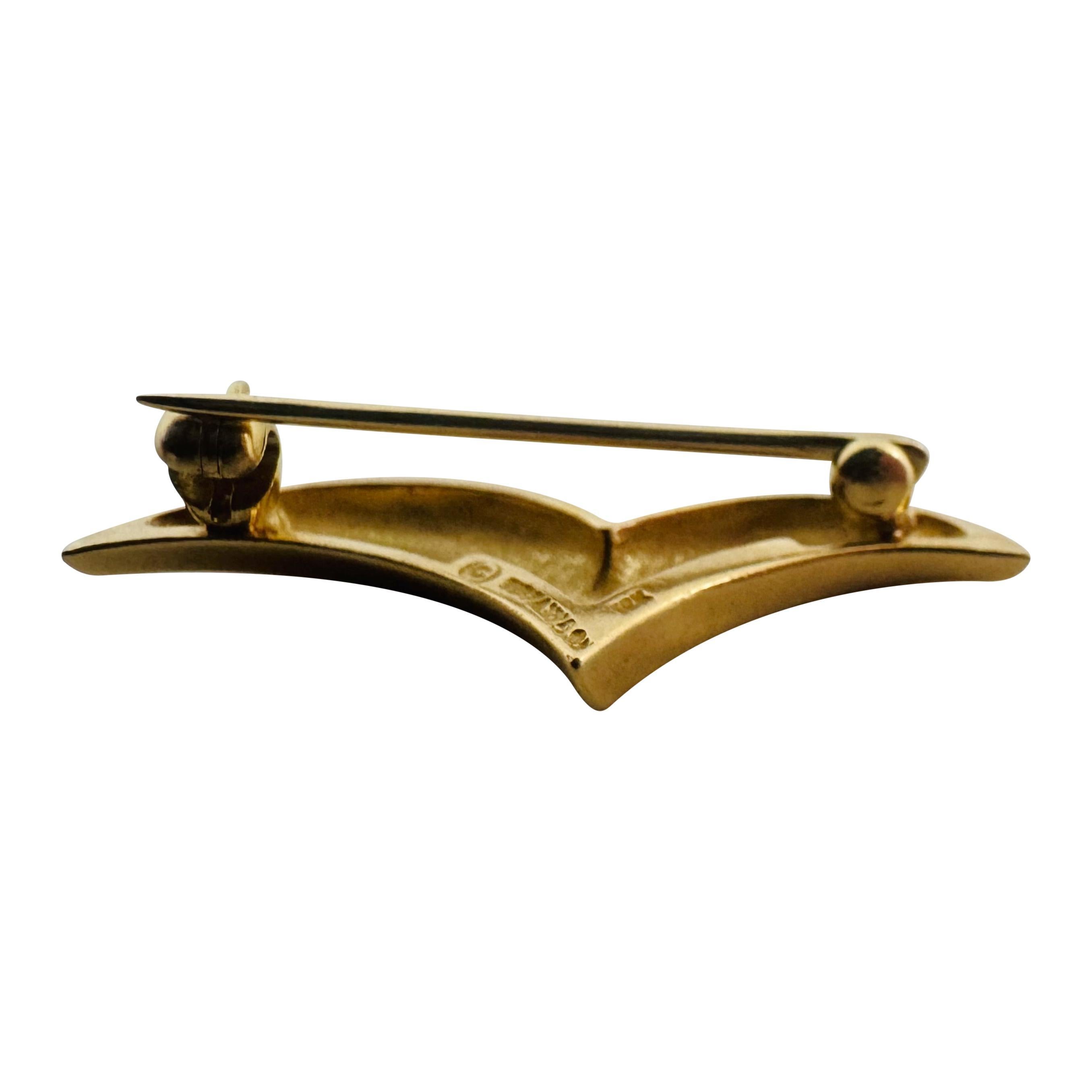 Women's Tiffany & Co. 18k Yellow Gold 3.1g Vintage Small Seagull Pin Brooch