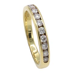 Tiffany & Co. 18K Gelbgold .33 Karat Channel Set Diamond Wedding Band Ring
