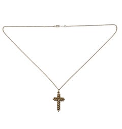 Tiffany & Co. 18K Yellow Gold 3D Cross Pendant Necklace #25278