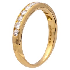 Tiffany & Co. 18K Yellow Gold 3mm Halfway 0.33 cts Wedding Band Ring