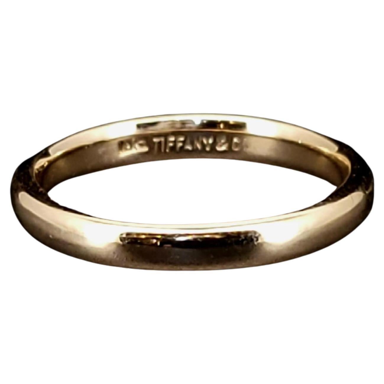 Tiffany & Co. - Fascia nuziale in oro giallo 18 carati da 3 mm - misura 7,25