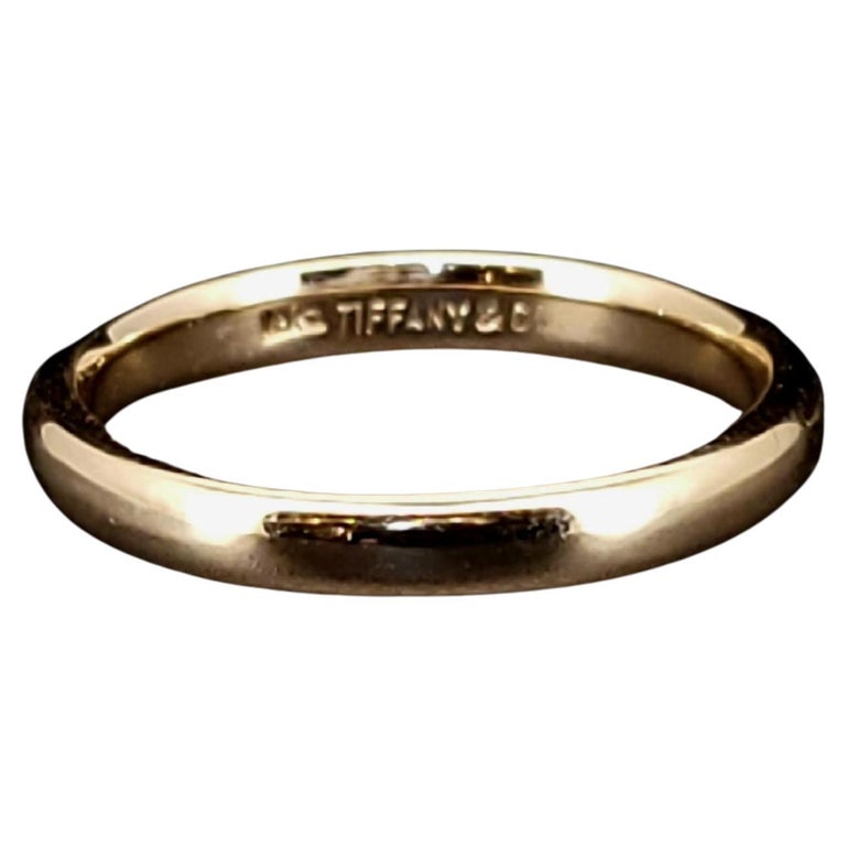 TIFFANY and 18K Yellow Gold 3mm Wedding Band Size For