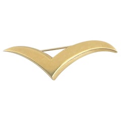 Tiffany & Co. 18k Yellow Gold 4.4g Vintage Medium Seagull Pin Brooch