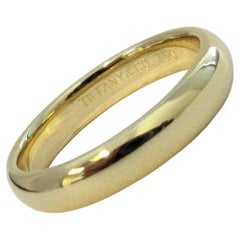TIFFANY & Co. Or Jaune 18K 4.5mm Comfort Fit Wedding Band Ring 10